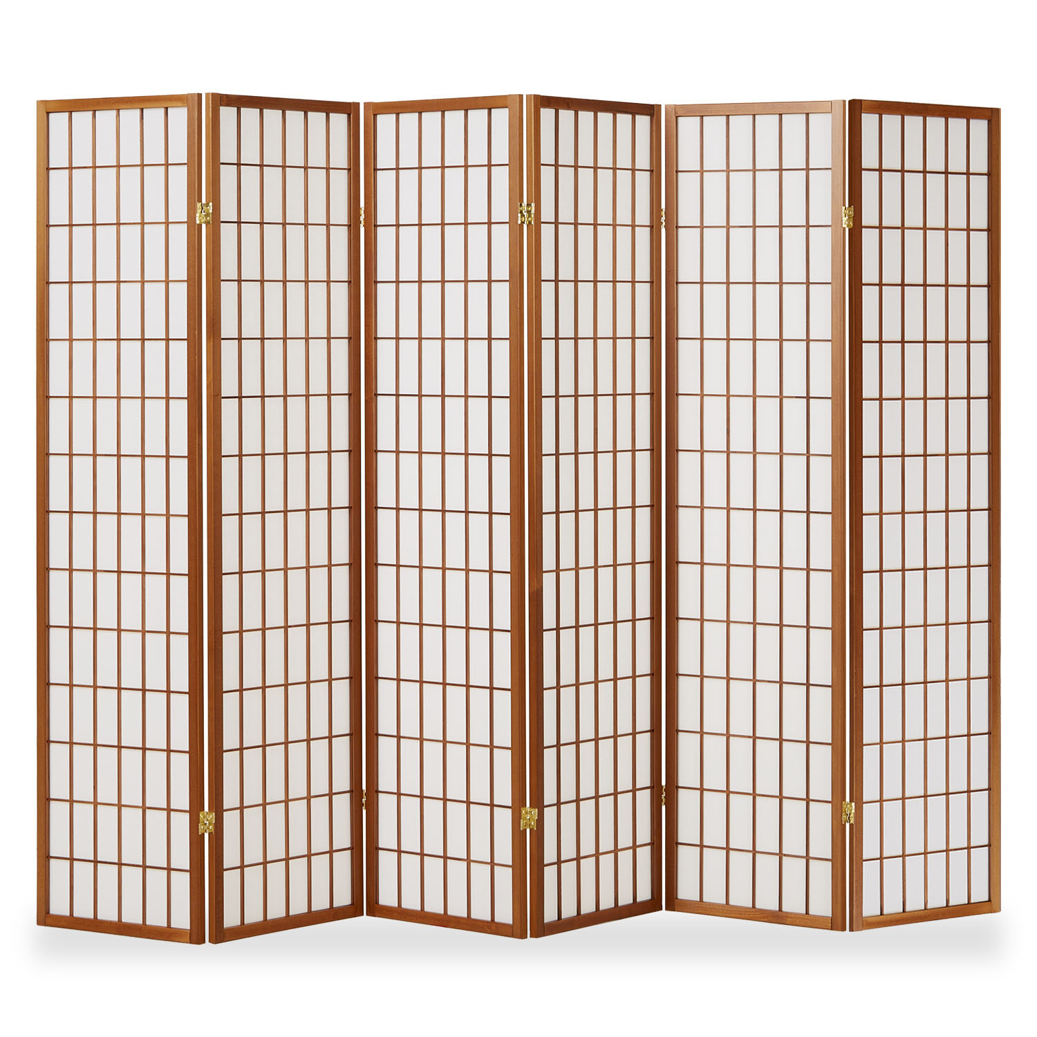 Tilanjakaja, Home, Shoji taitettava 6-paneelinen, 264x2.2x175 cm, ruskea