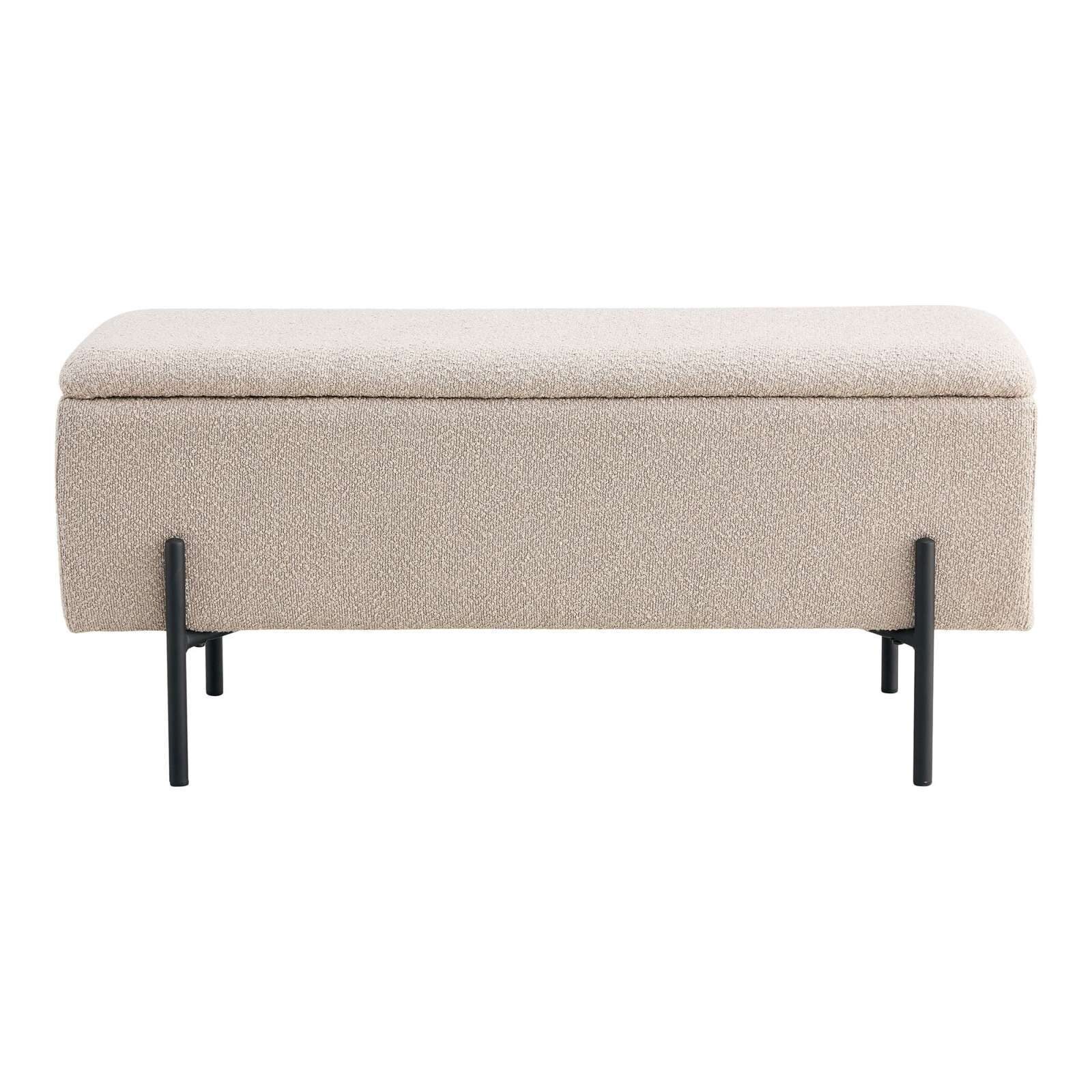 Hallbänk med förvaring Watford, 95x36,5 cm, beige