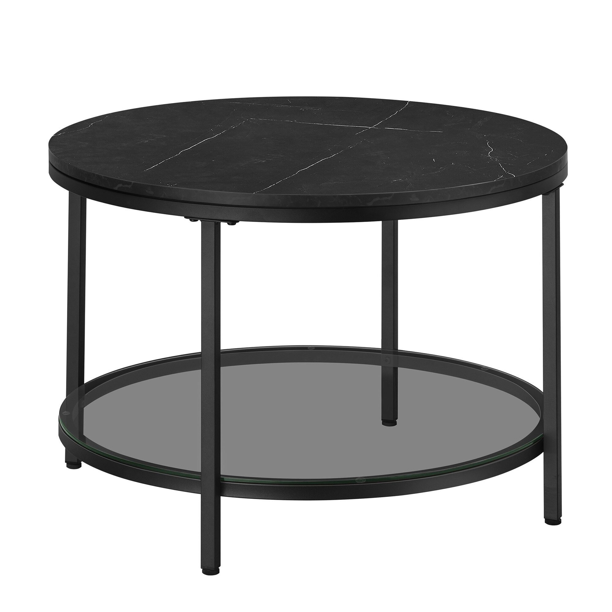 Sofabord, 65x46 cm, Svart