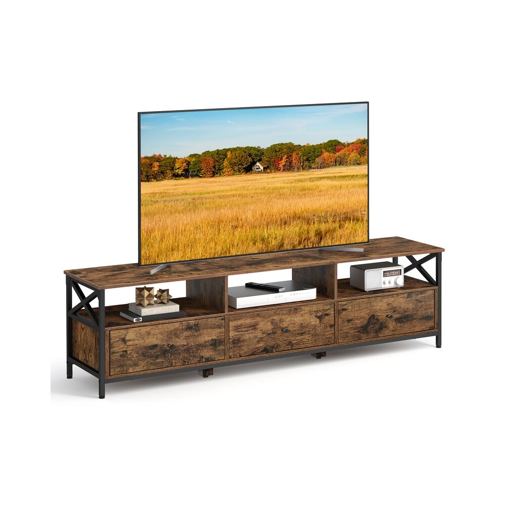 TV-taso, 178x40x50 cm, Ruskea-Musta