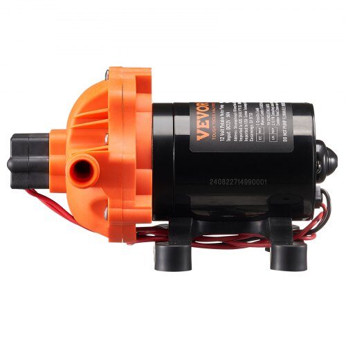 Vattenpump, 12V membran 3-kammare, 20.7x13.8x12.5 cm, Justerbar
