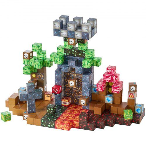 Magnetiska byggklossar Mörkt Slott Set, 20x20x20 mm, STEM-leksak