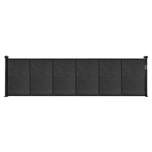 Teleskooppinen turvaportti vauvalle, 87x280 cm, musta, verkkokangas