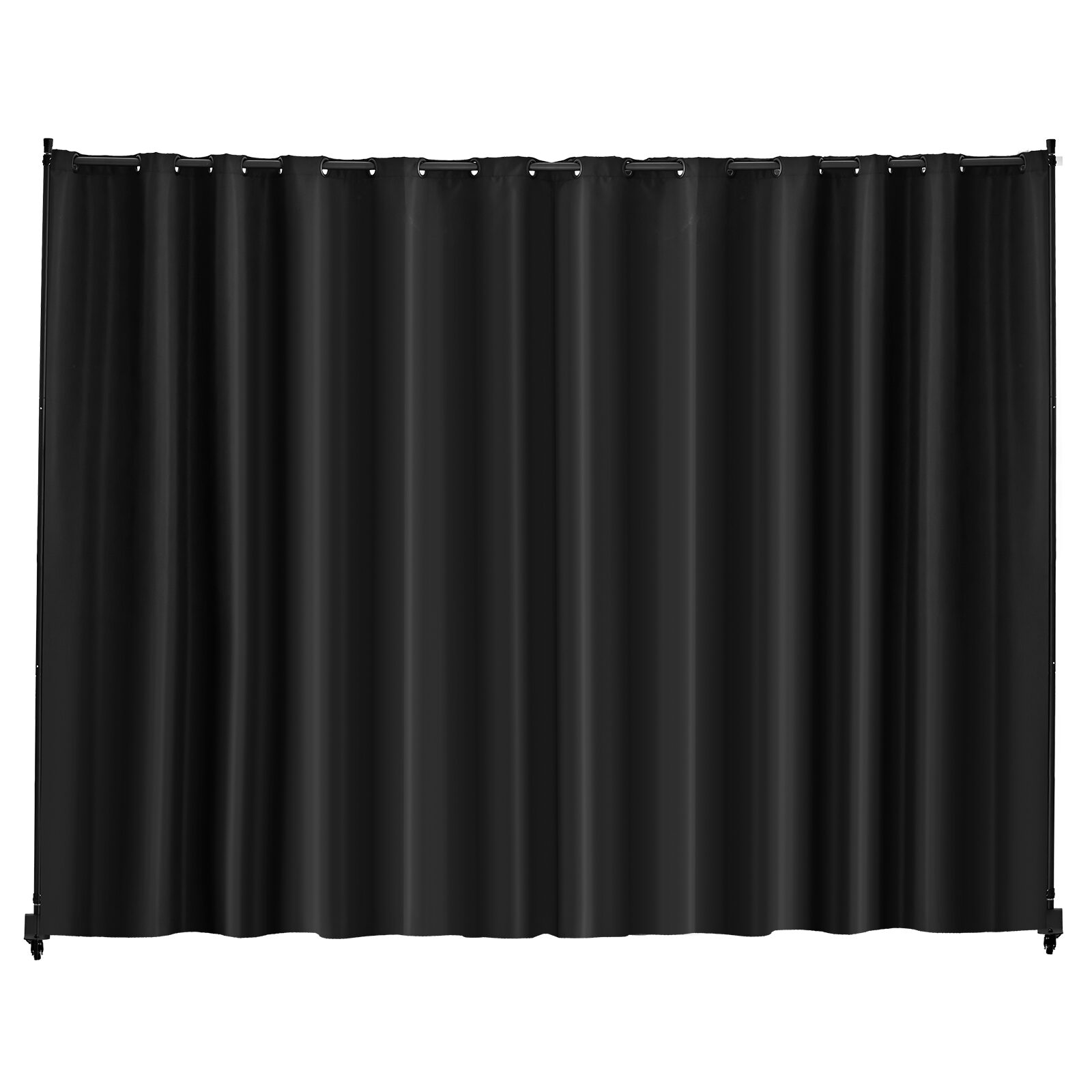 Rumsavdelare 308.5x45x245.5 cm Svart, metallram
