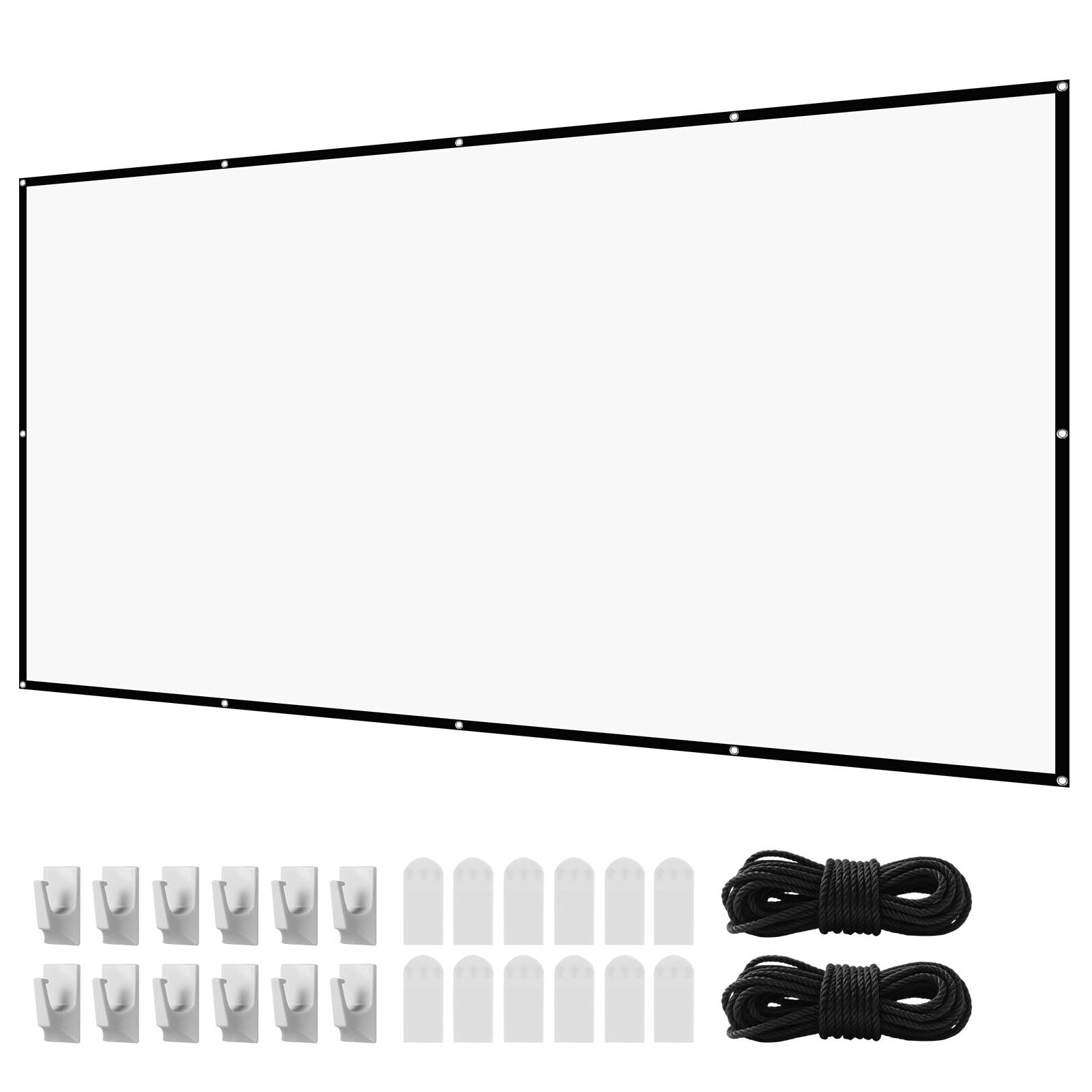 Projektorduk 338x192.8 cm Vit, polyester
