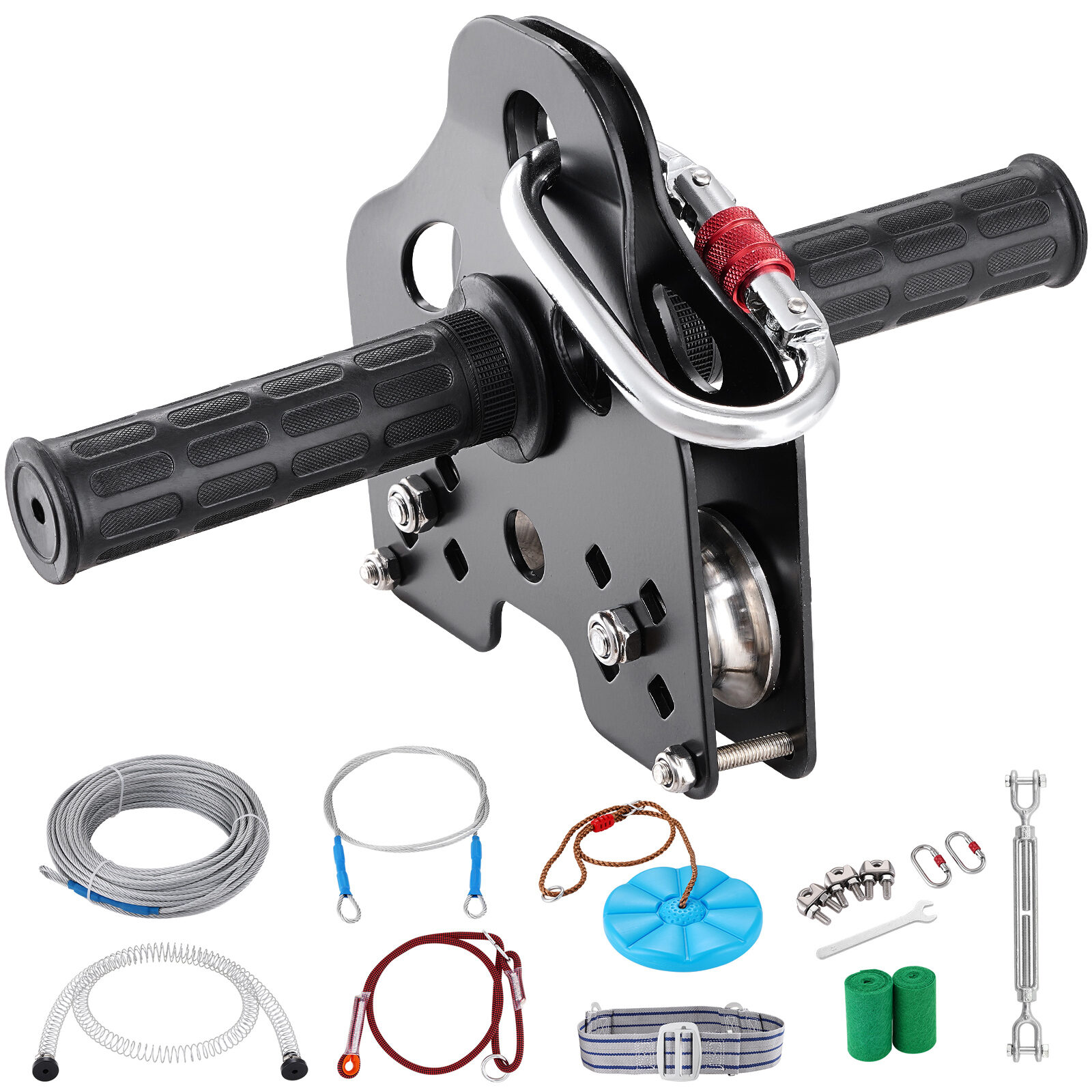 Zipline-kit, 36,6x0,1x0,1 m, rostfritt stål, utomhus lekutrustning