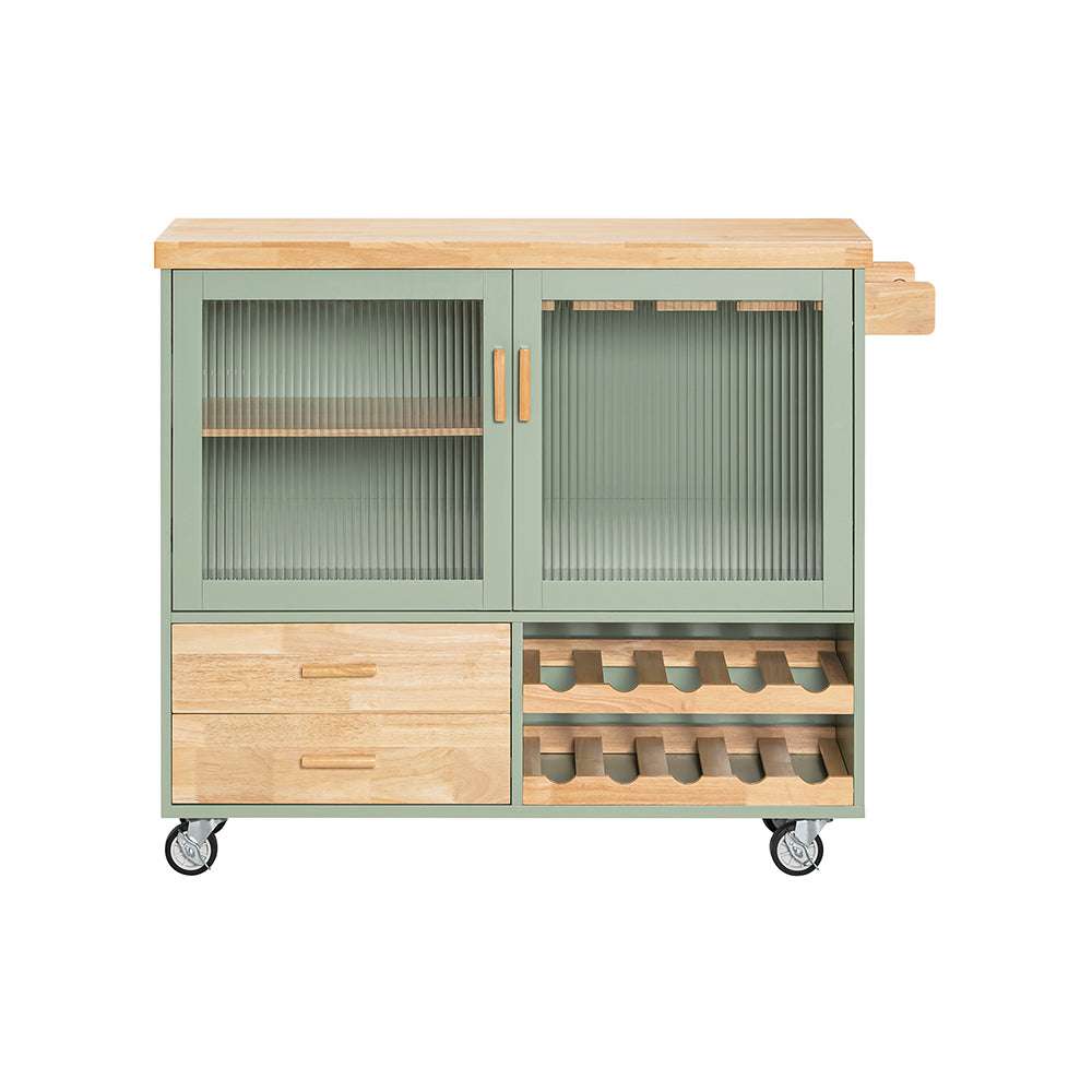 Kök Ö Trolley, FKW114-GR, Längd 109 cm Bredd 40 cm Höjd 92 cm, Grön